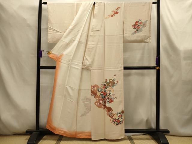 平和屋着物■訪問着　道長花文　金彩　正絹　逸品　AABL4494sx