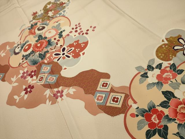 平和屋着物■訪問着　道長花文　金彩　正絹　逸品　AABL4494sx