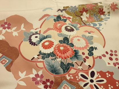 平和屋着物■訪問着　道長花文　金彩　正絹　逸品　AABL4494sx