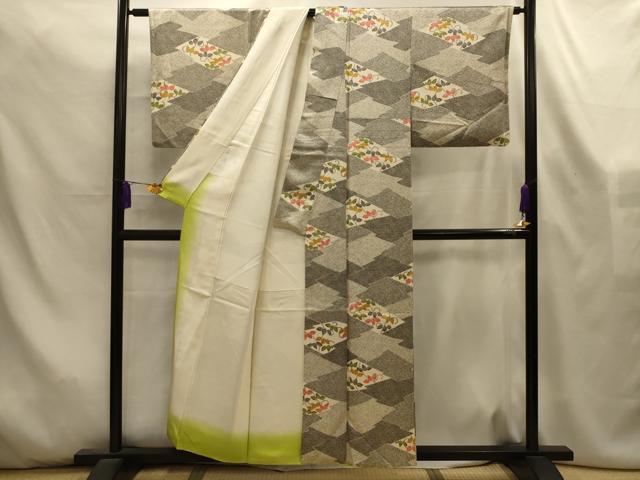 平和屋着物■上質な小紋　松皮菱花文　正絹　逸品　AABL4502sx