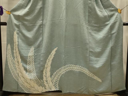 平和屋着物■訪問着　絞り　草葉文　正絹　逸品　AABL4503sx