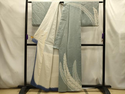 平和屋着物■訪問着　絞り　草葉文　正絹　逸品　AABL4503sx