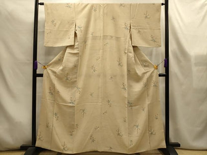 平和屋着物■上質な小紋　草花文　正絹　逸品　AABL4504sx