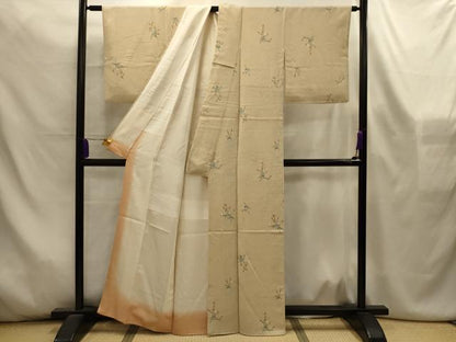 平和屋着物■上質な小紋　草花文　正絹　逸品　AABL4504sx