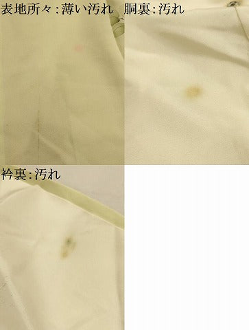 平和屋着物■訪問着　手描き　枝花文　正絹　逸品　AABL4506sx