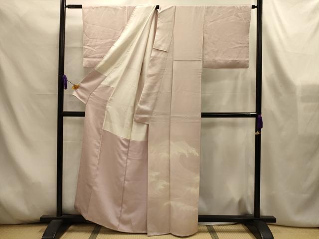 平和屋着物■色留訪問着　立波文　暈し染め　正絹　逸品　AABL4507sx