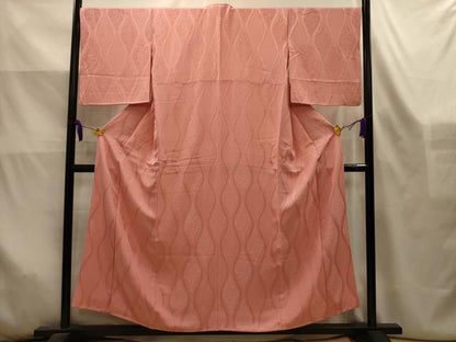 平和屋着物■上質な色無地　立涌花地紋　ときがら茶色　正絹　逸品　AABL4511sx