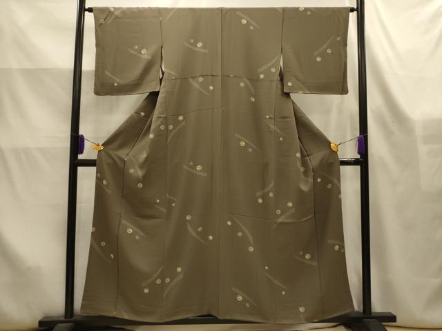 平和屋着物■上質な小紋　花丸文　金彩　正絹　逸品　AABL4512sx