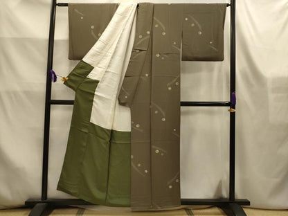 平和屋着物■上質な小紋　花丸文　金彩　正絹　逸品　AABL4512sx