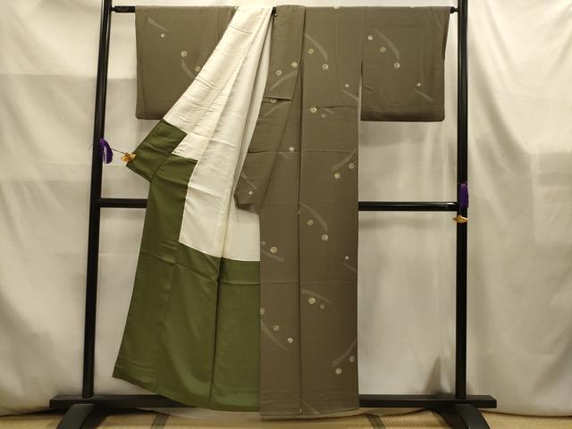 平和屋着物■上質な小紋　花丸文　金彩　正絹　逸品　AABL4512sx