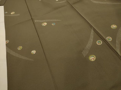 平和屋着物■上質な小紋　花丸文　金彩　正絹　逸品　AABL4512sx