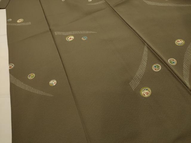 平和屋着物■上質な小紋　花丸文　金彩　正絹　逸品　AABL4512sx