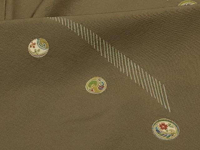 平和屋着物■上質な小紋　花丸文　金彩　正絹　逸品　AABL4512sx