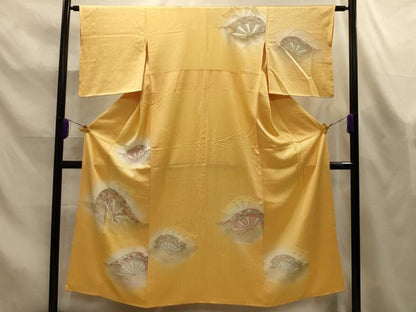 平和屋着物■訪問着　松竹梅片輪車吉祥花文　寿光織　暈し染め　金銀糸　正絹　逸品　AABL4516sx