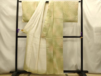 平和屋着物■上質な小紋　菊青海波地紋　暈し染め　正絹　逸品　AABL4517sx
