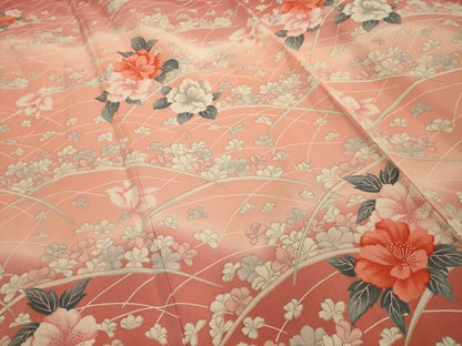 平和屋着物■訪問着　芝花文　暈し染め　正絹　逸品　AABL4519sx