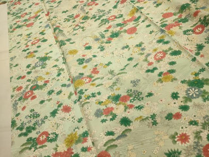 平和屋着物■上質な小紋　松竹梅流水花文　正絹　逸品　AABL4521sx