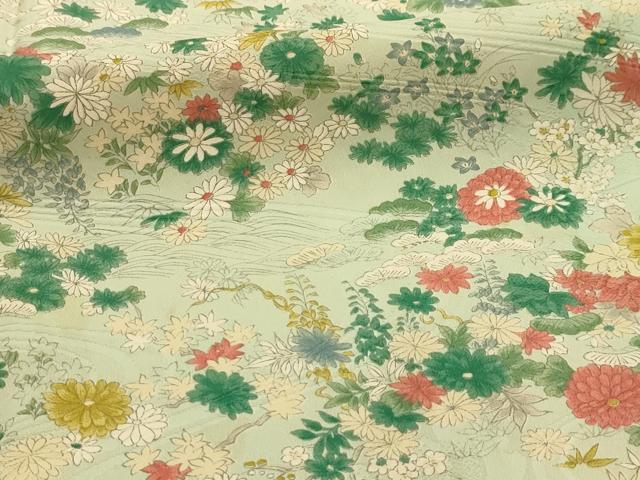 平和屋着物■上質な小紋　松竹梅流水花文　正絹　逸品　AABL4521sx