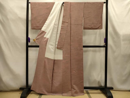 平和屋着物■上質な小紋　作家物　霞文　鬼しぼ縮緬　正絹　逸品　AABL4535sx
