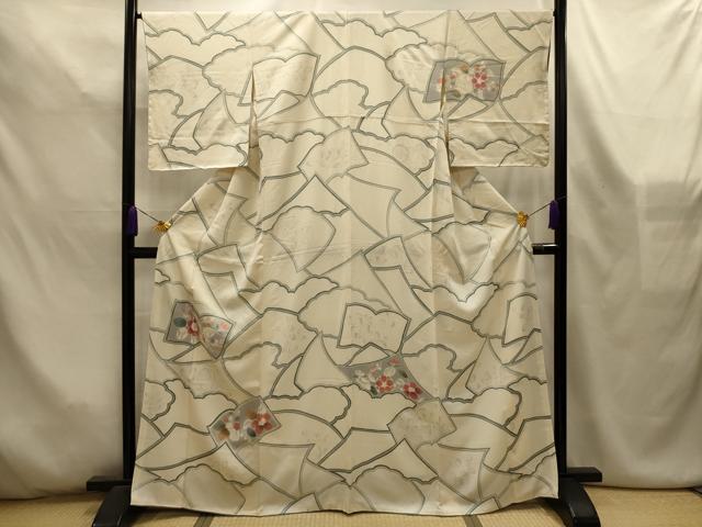 平和屋着物■訪問着　辻が花　銀彩　正絹　逸品　AABL4536sx