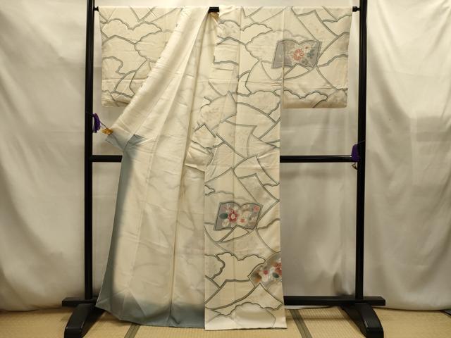 平和屋着物■訪問着　辻が花　銀彩　正絹　逸品　AABL4536sx