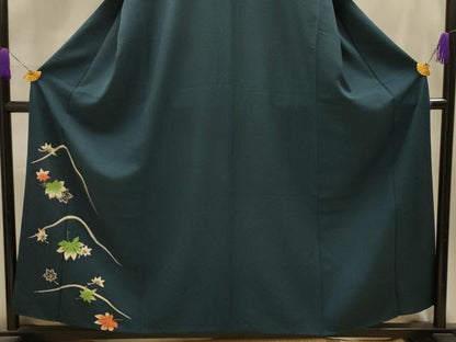 平和屋着物■豪華色留袖　舞葉文　金彩　正絹　逸品　AABL4540sx