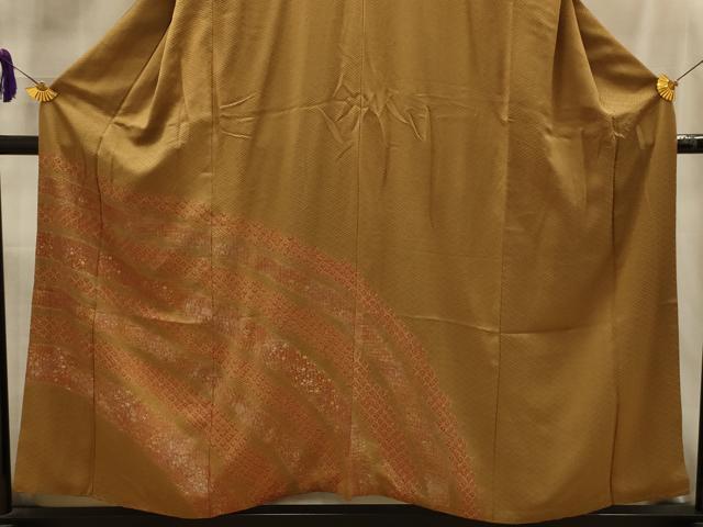 平和屋着物■訪問着　絞り　箔散らし文様　金銀彩　正絹　逸品　AABL4541sx