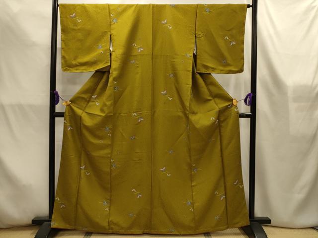 平和屋着物■小紋　舞蝶文　洗える着物　AABL4548sx