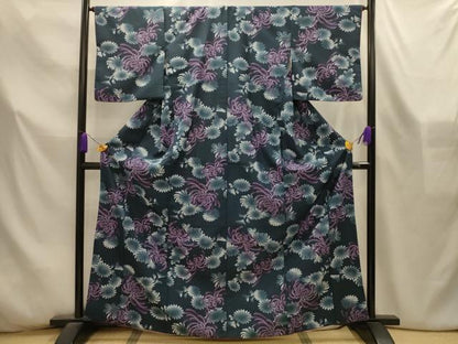 平和屋着物■小紋　乱菊　暈し染め　洗える着物　AABL4557sx