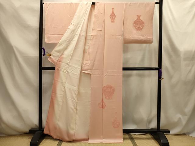 平和屋着物■中国三大刺繍　相良刺繍　訪問着　陶器文　正絹　逸品　AABL4565sx