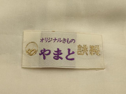 平和屋着物■上質な小紋　草花文　金彩　やまと誂製　正絹　逸品　AABL4566sx