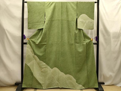 平和屋着物■訪問着　重ね山文　正絹　逸品　AABL4567sx