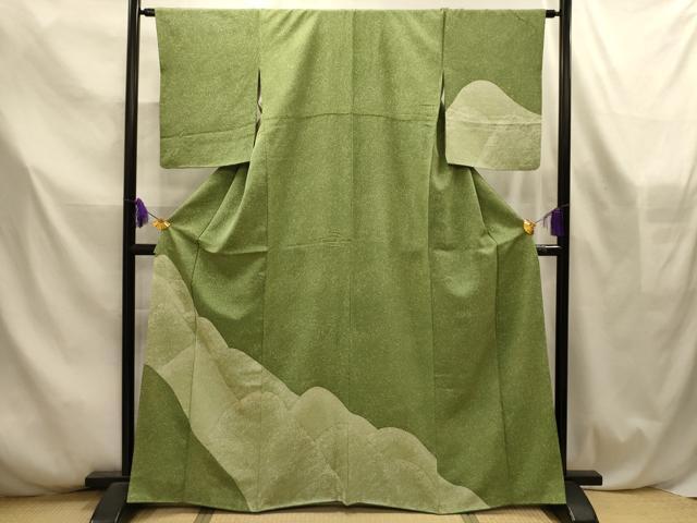 平和屋着物■訪問着　重ね山文　正絹　逸品　AABL4567sx