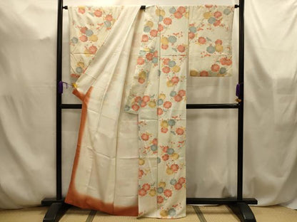 平和屋着物■上質な小紋　枝梅　正絹　逸品　AABL4573sx