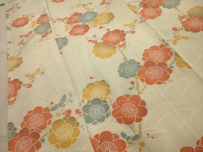 平和屋着物■上質な小紋　枝梅　正絹　逸品　AABL4573sx