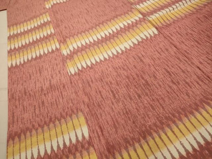 平和屋着物■上質な紬　幾何学文様　正絹　逸品　AABL4574sx