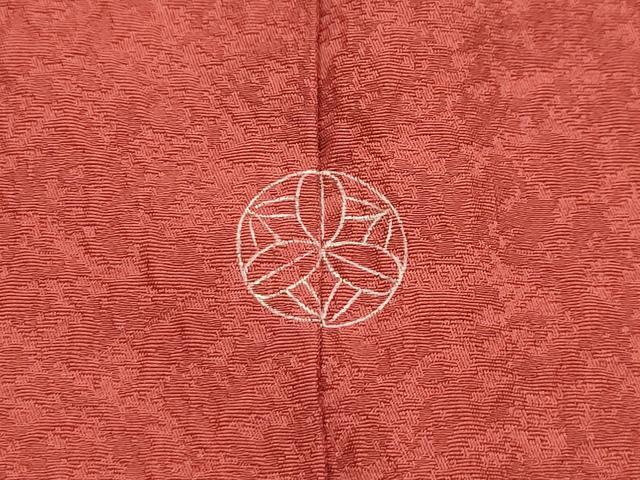 平和屋着物■上質な色無地　紋意匠　紅樺色　正絹　逸品　AABL4575sx