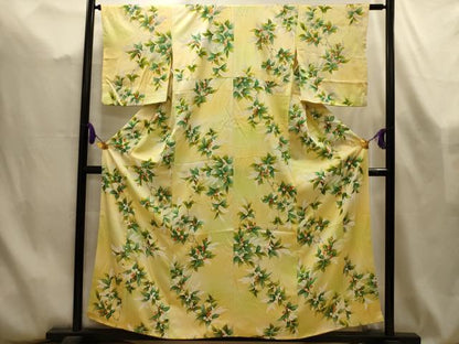 平和屋着物■上質な小紋　枝花文　暈し染め　正絹　逸品　AABL4577sx