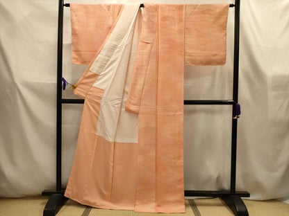 平和屋着物■上質な小紋　流水雲霞地紋　暈し染め　正絹　逸品　AABL4596sx