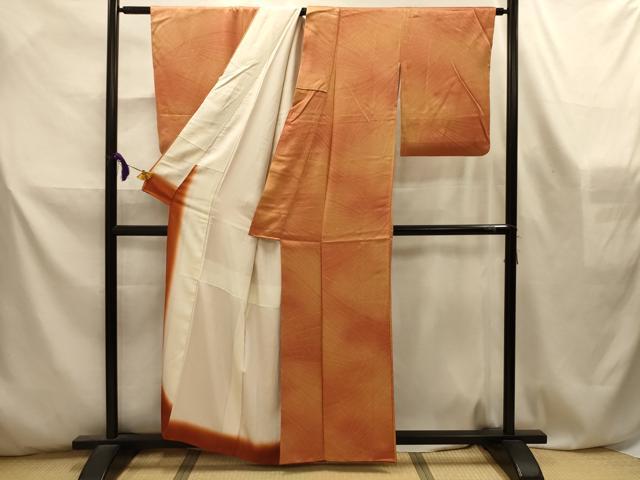 平和屋着物■上質な小紋　霞文　暈し染め　金彩　正絹　逸品　AABL4602sx