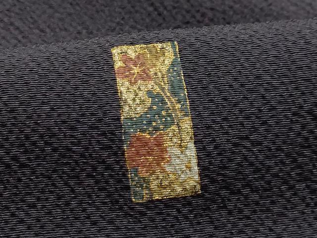 平和屋着物■上質な小紋　花短冊文　金彩　鬼しぼ縮緬　正絹　逸品　AABL4609sx