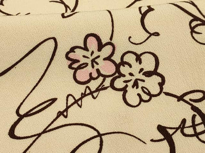 平和屋着物■上質な小紋　草花文　正絹　逸品　AABL4615sx