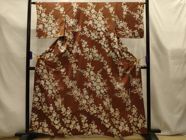 平和屋着物■上質な小紋　絞り　辻が花　正絹　逸品　AABL4616sx