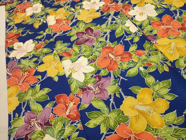 平和屋着物■上質な小紋　枝花文　正絹　逸品　AABL4623sx