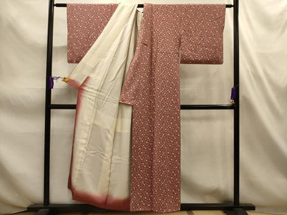 平和屋着物■上質な小紋　舞花文　金彩　正絹　逸品　AABL4625sx