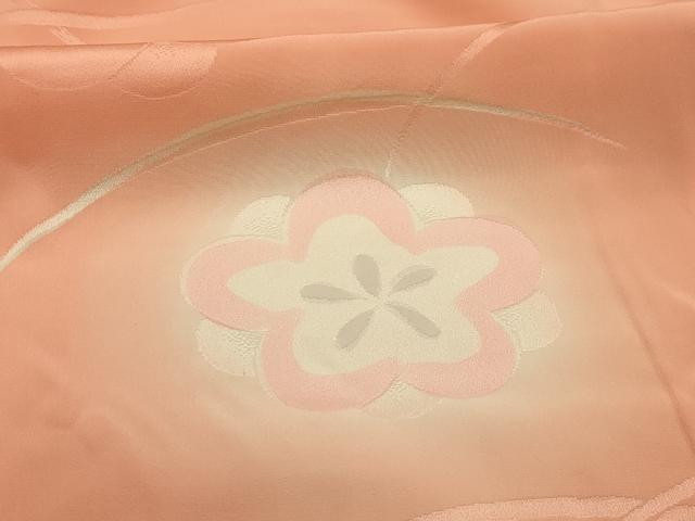 平和屋着物■長襦袢　袷　地紋起こし　芝花文　暈し染め　正絹　逸品　AABL4626sx