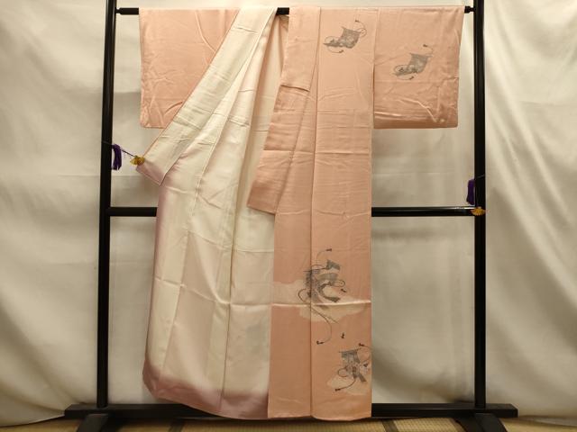 平和屋着物■訪問着　絞り　刺繍　几帳花文　金彩　正絹　逸品　AABL4633sx