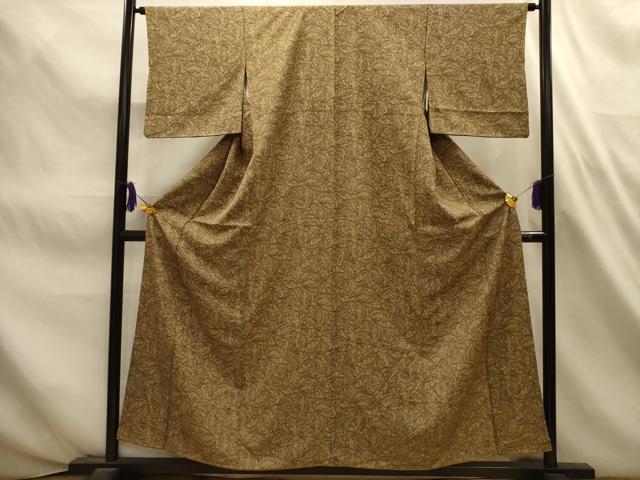 平和屋着物■上質な小紋　草花文　正絹　逸品　AABL4636sx