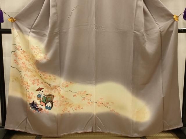 平和屋着物■訪問着　人物風景文　暈し染め　金彩　正絹　逸品　AABL4646sx