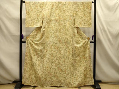 平和屋着物■上質な小紋　幾何学文様　正絹　逸品　AABL4653sx